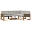 vidaXL Set vanjskih sofa s jastukom 4 pcs Prirodna i svjetlosiva