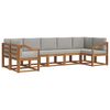 vidaXL Set vanjskih sofa 7 kom. Prirodna i svjetlosiva