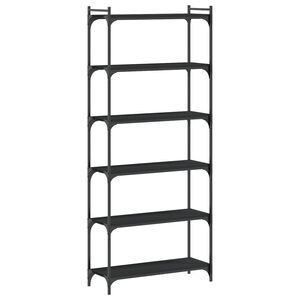 vidaXL Regal za knjige sa 6 razina crni 80x30x188 cm konstruirano drvo