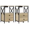 vidaXL Noćni ormar s ladicama 2 pcs Sonoma hrast 40 x 31 x 60 cm