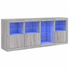 vidaXL Komoda s LED svjetlima boja sivog hrasta 164 x 37 x 67 cm