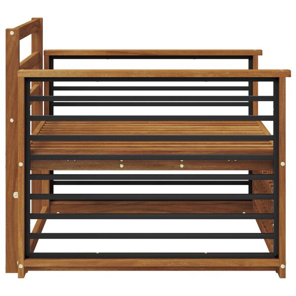 vidaXL 2 Komad Sofa s naslonima Čvrsto drvo akacije Prirodna