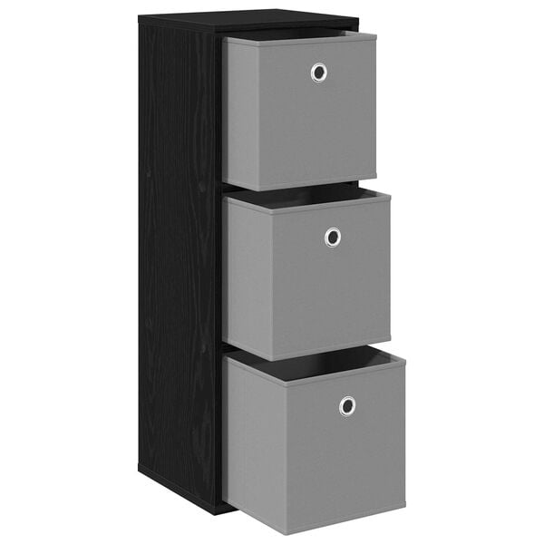 vidaXL Kreveta s ladicama Crni hrast 30,5 x 27 x 84,5 cm