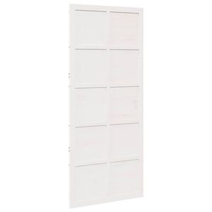 vidaXL Vrata staje Bijela 80 x 2,5 x 208 cm Masivna borovina