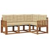 vidaXL Set vanjskih sofa 4 kom. Prirodna i bež