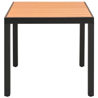 vidaXL Vrtni stol smeđi 80 x 80 x 74 cm aluminijum i WPC