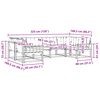 vidaXL Set vanjskih sofa s jastukom 6 pcs Prirodna i svijetlo siva