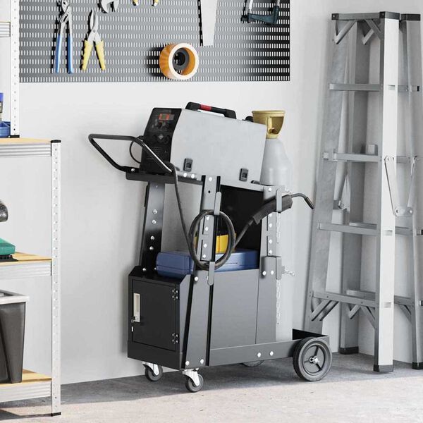 vidaXL Kolica za zavarivanje Crna 91 x 47 x 96 cm Čelik