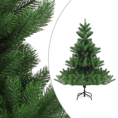 vidaXL Umjetno drvce kavkaška jela LED s kuglicama zeleno 180 cm