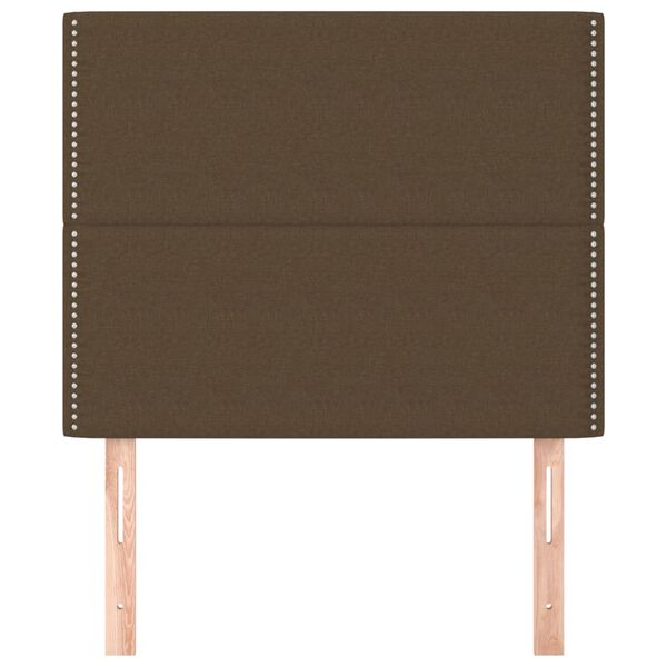 vidaXL Uzglavlje tamnosmeđe 100x5x118/128 cm tkanina