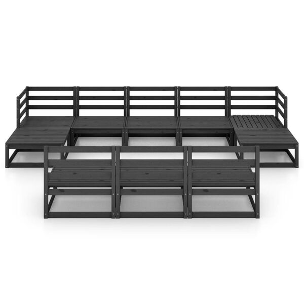 vidaXL 10-dijelna vrtna garnitura od masivne borovine