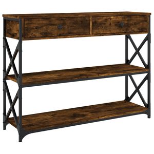 vidaXL Konzolni stol boja hrasta 100x28x75 cm od konstruiranog drva