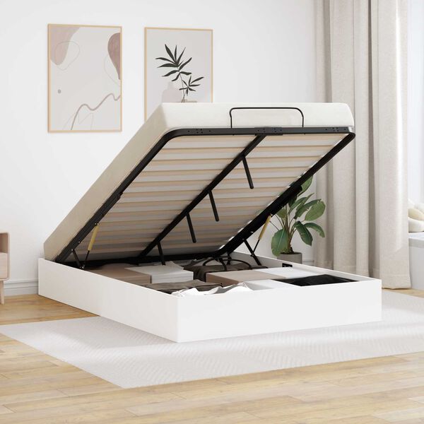 vidaXL Otomanski krevet Bijeli 203 x 150 x 25 cm Konstrukcijsko drvo