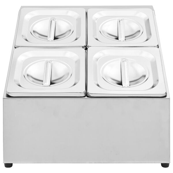 vidaXL Držač Gastronorm za 4 posude GN 1/6 od nehrđajućeg čelika