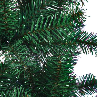 vidaXL Umjetno božićno drvce s obojenim vrhovima zeleno 210 cm PVC
