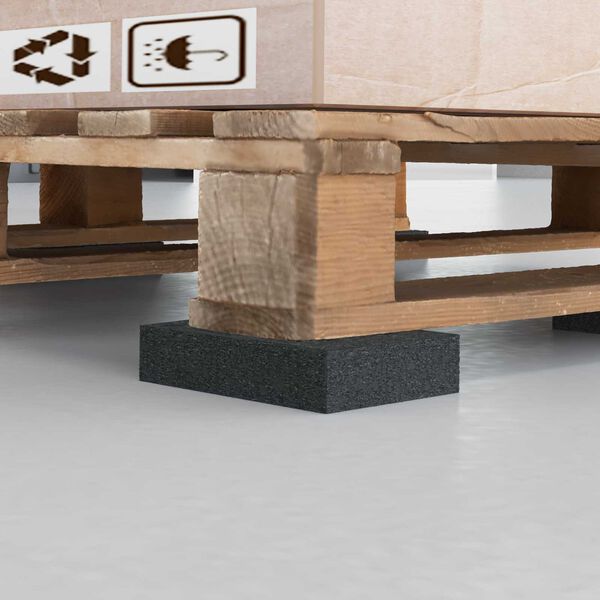 vidaXL Gumeni jastučić Crna Guma