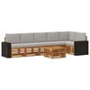 vidaXL Set vanjskih sofa 7 kom. Prirodna i svjetlosiva Poliester