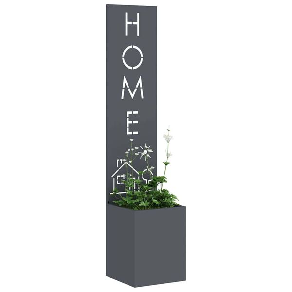 vidaXL Privatnost u vrtu Antracit 32 x 140 cm Hladno valjana čelična