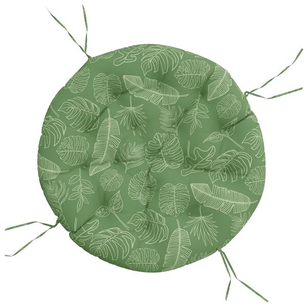 vidaXL Okrugli jastuk s uzorkom li&scaron;ća &Oslash; 100 x 11 cm od tkanine Oxford