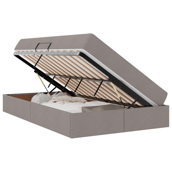 vidaXL Krevet s madracem i skladi&scaron;tem Sivo-smeđa 120 x 190 cm