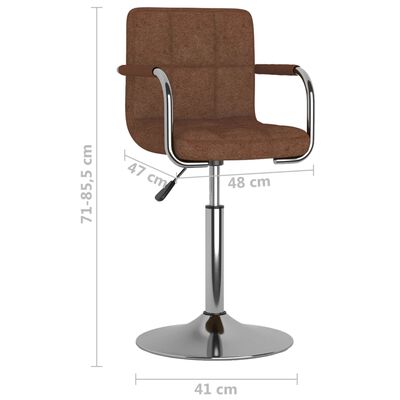 vidaXL Blagovaonska stolica od tkanine smeđa