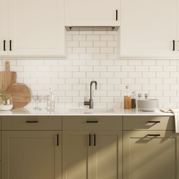 vidaXL Ručke za ormarić 10 kom crne 96 mm od nehrđajućeg čelika