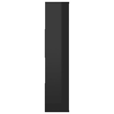 vidaXL Sobna pregrada / ormarić sjajna crna 110x24x110 cm od iverice
