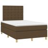 vidaXL Krevet box spring s madracem tamnosmeđi 120 x 190 cm od tkanine