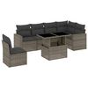 vidaXL 7-dijelni set vrtnih sofa sivi od poliratana