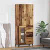 vidaXL Highboard Zidne Staro drvo 69,5 x 34 x 180 cm Konstruirano drvo
