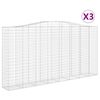 vidaXL Lučne gabionske ko&scaron;are 3 kom 400x50x200/220cm pocinčano željezo
