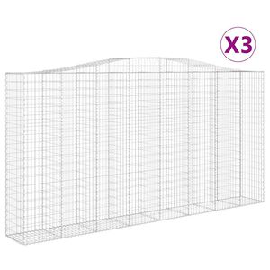 vidaXL Lučne gabionske ko&scaron;are 3 kom 400x50x200/220cm pocinčano željezo