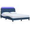 vidaXL Okvir kreveta s LED-om bez madraca Plavi 140x190 cm Tkanina