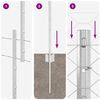 vidaXL Ograda s postovima Srebrno 1,4 x 25 m Čelik