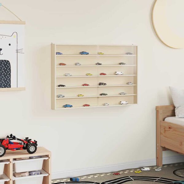 vidaXL Drvena vitrina za izlaganje Smeđa 80 x 8,5 x 54 cm Šperploča