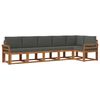 vidaXL Set vanjskih sofa 6 kom. Prirodna i antracit