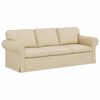 vidaXL Sofa Krema 215 x 82 x 80 cm tkanina