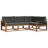 vidaXL Set vanjskih sofa 4 kom. Prirodna i antracit