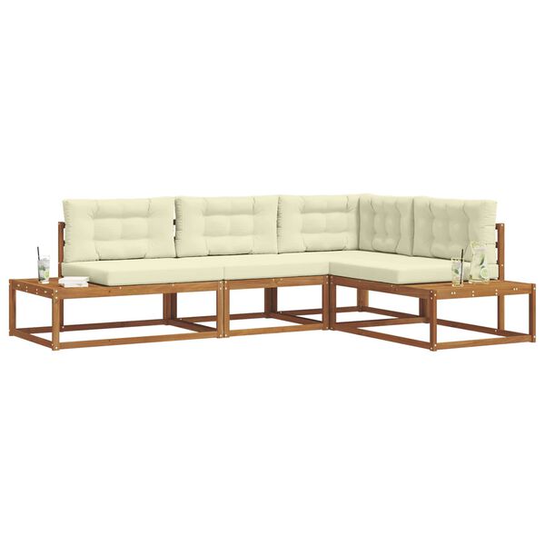 vidaXL Set vanjskih sofa 4 Komad Prirodna i krem