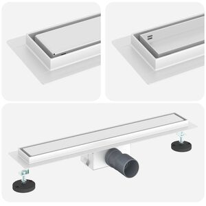 vidaXL 2 u 1 odvod za tu&scaron; Srebrno 60 cm Nehrđajući čelik 304