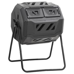 vidaXL Vrtna posuda za kompost crna 73 x 64 x 95 cm 160 L