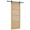 vidaXL Klizna vrata Prirodna 83 x 211 cm Masivna borovina