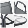 vidaXL Bistro set za vrt 3 pcs Siva Čelik