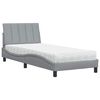 vidaXL Krevet s madracem Hanko svjetlosivi 80x200cm tkanina