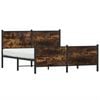 vidaXL Metalni okvir kreveta bez madraca boja hrasta 137x190 cm