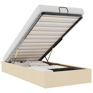 vidaXL Otomanski okvir kreveta bez madraca krem 90x190 cm od tkanine