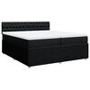 vidaXL Krevet s oprugama i madracem crni 200x200 cm od tkanine