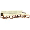vidaXL Set vanjskih sofa s jastukom 6 pcs Prirodna i krem