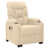 vidaXL Masažna fotelja na podizanje od tkanine krem