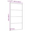 vidaXL Klizna vrata od aluminija i stakla ESG 102,5 x 205 cm crna